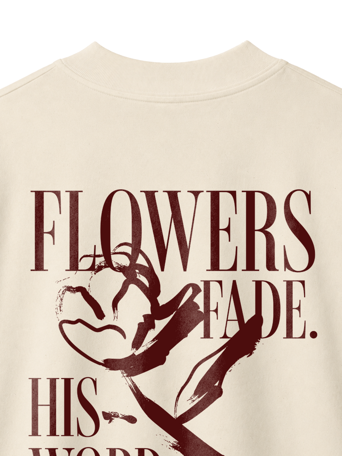 OVERSIZED T SHIRT HIS WORD REMAINS - blaster-natural-raw-back-close-1.png - 9