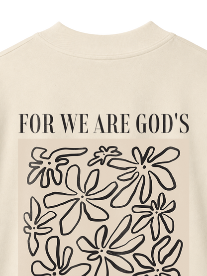 OVERSIZED T-SHIRT WE ARE GODS MASTERPIECE - blaster-natural-raw-back-close-1.png - 2
