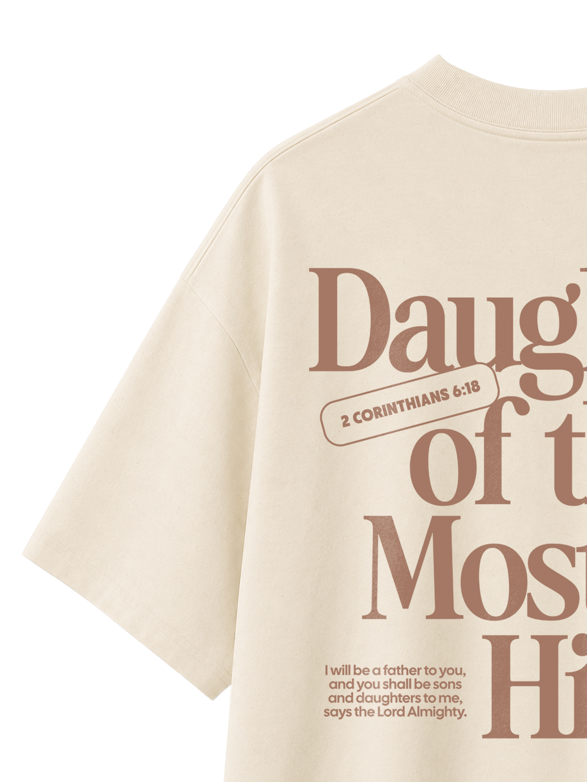 OVERSIZED T-SHIRT DAUGHTER OF THE MOST HIGH - blaster-natural-raw-back-close-2.png - 3