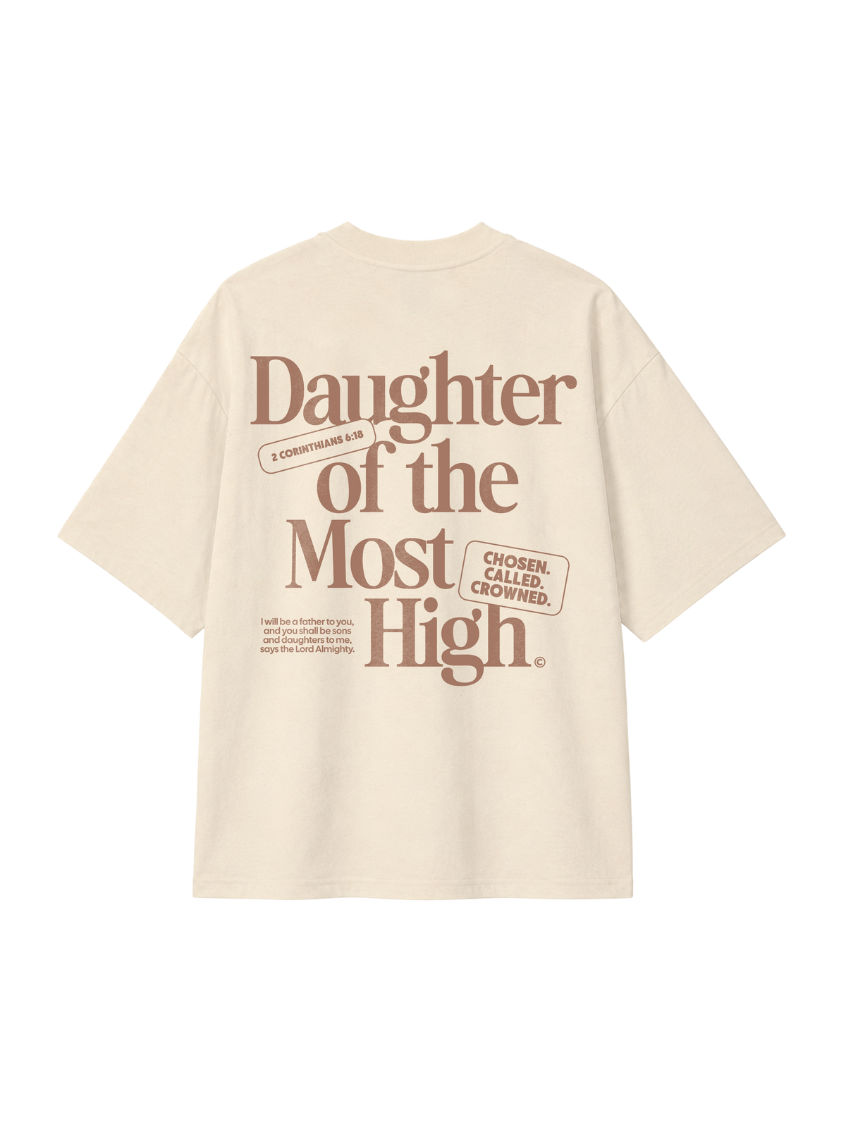 OVERSIZED T-SHIRT DAUGHTER OF THE MOST HIGH - blaster-natural-raw-back.png - 1