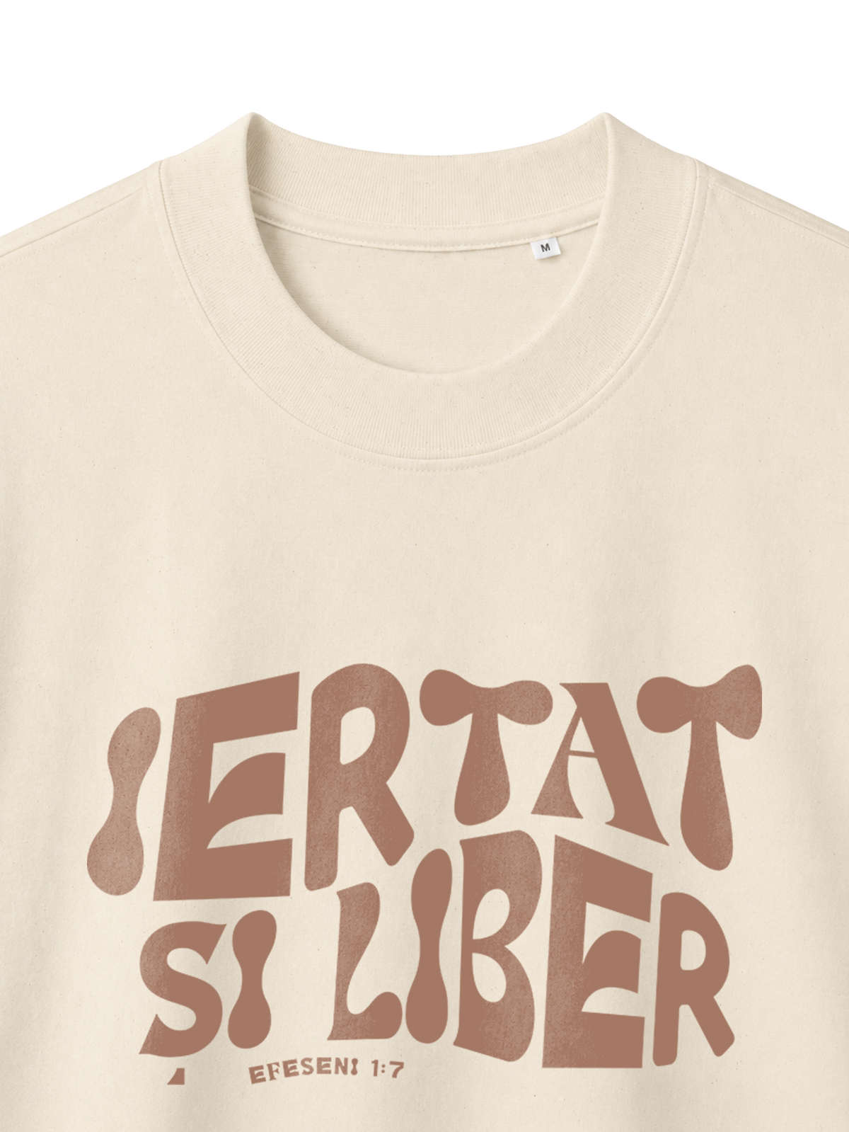 OVERSIZED T-SHIRT IERTAT SI LIBER - blaster-natural-raw-front-close-1.png - 6
