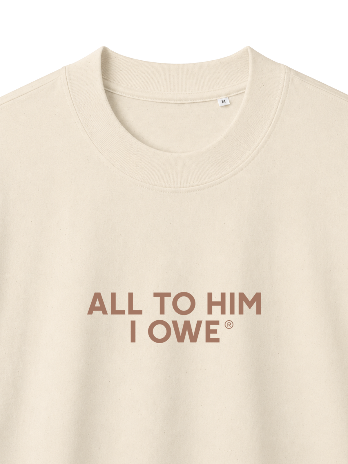 OVERSIZED T-SHIRT ALL TO HIM I OWE - blaster-natural-raw-front-close-1.png - 2