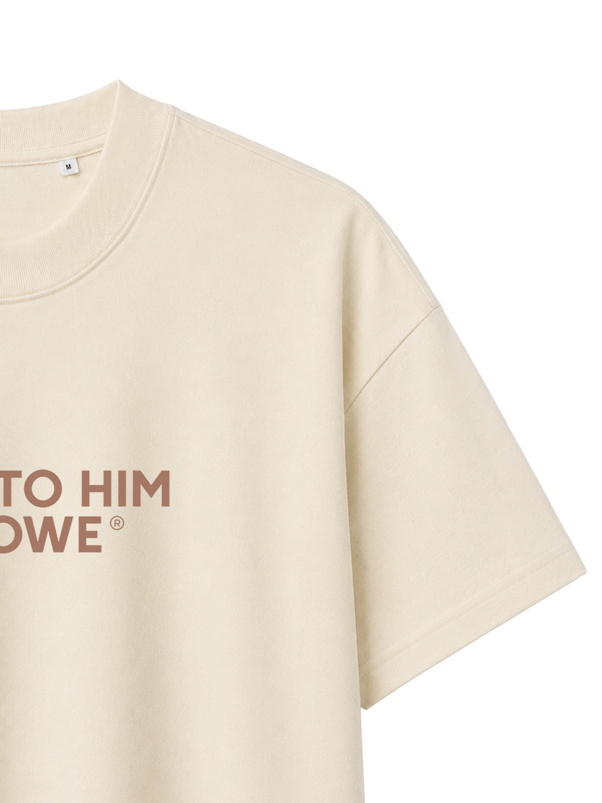 OVERSIZED T-SHIRT ALL TO HIM I OWE - blaster-natural-raw-front-close-3.png - 3