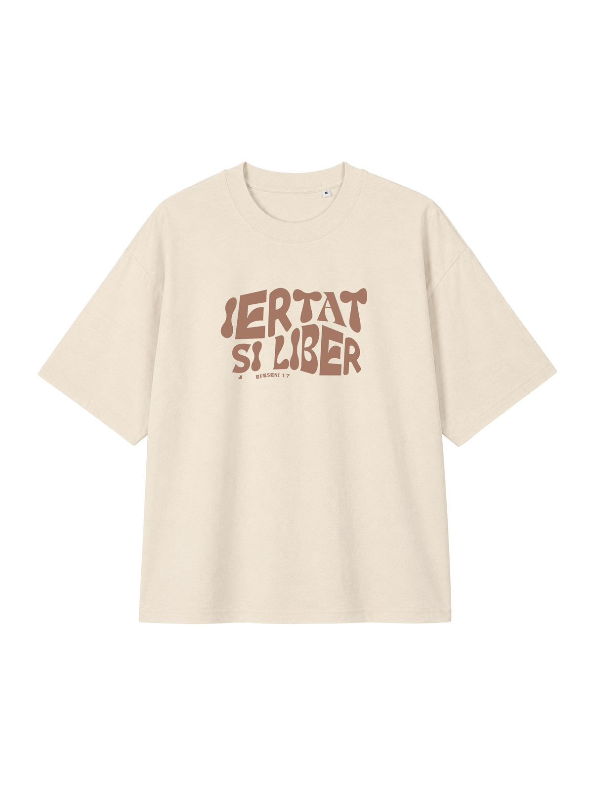 OVERSIZED T-SHIRT IERTAT SI LIBER - blaster-natural-raw-front.png - 5