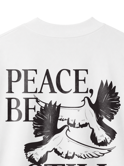 OVERSIZED T SHIRT PEACE BE STILL - blaster-white-back-close-1.png - 2