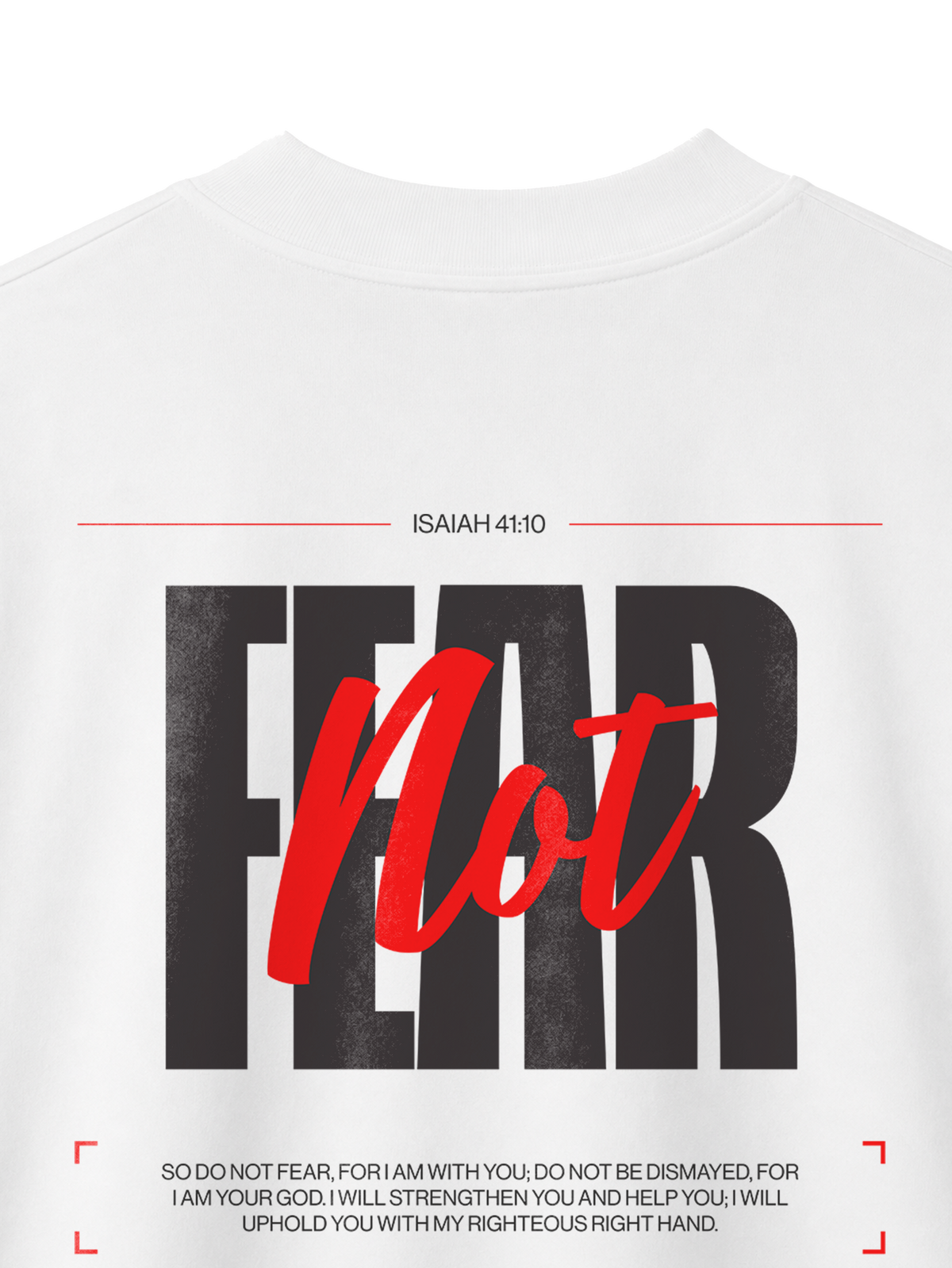 OVERSIZED T SHIRT FEAR NOT - blaster-white-back-close-1.png - 6