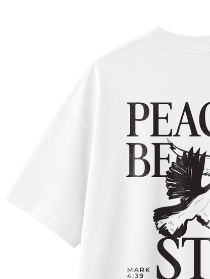 OVERSIZED T SHIRT PEACE BE STILL - blaster-white-back-close-2.png - 3