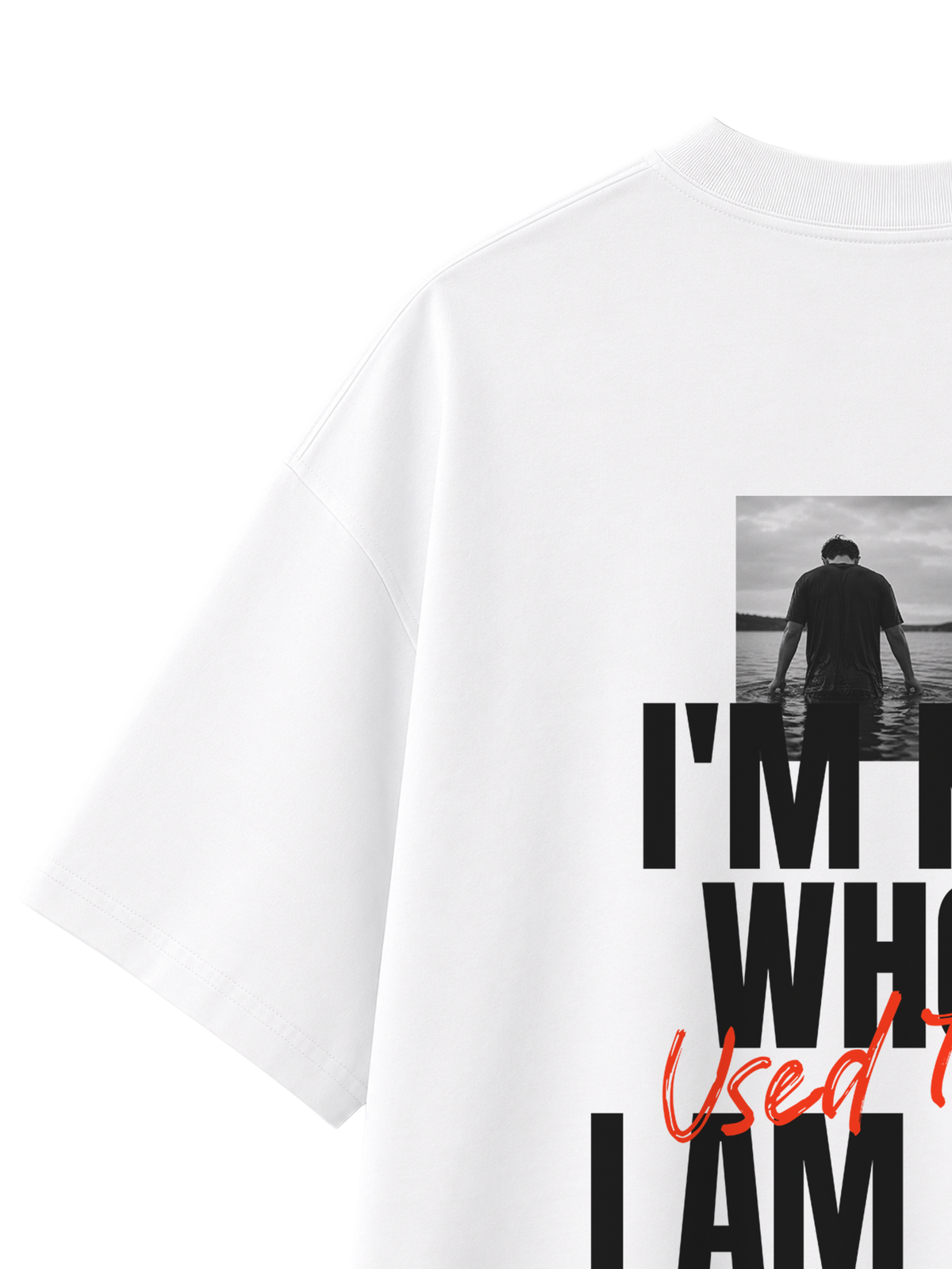 OVERSIZED T SHIRT I AM NEW - blaster-white-back-close-2.png - 3