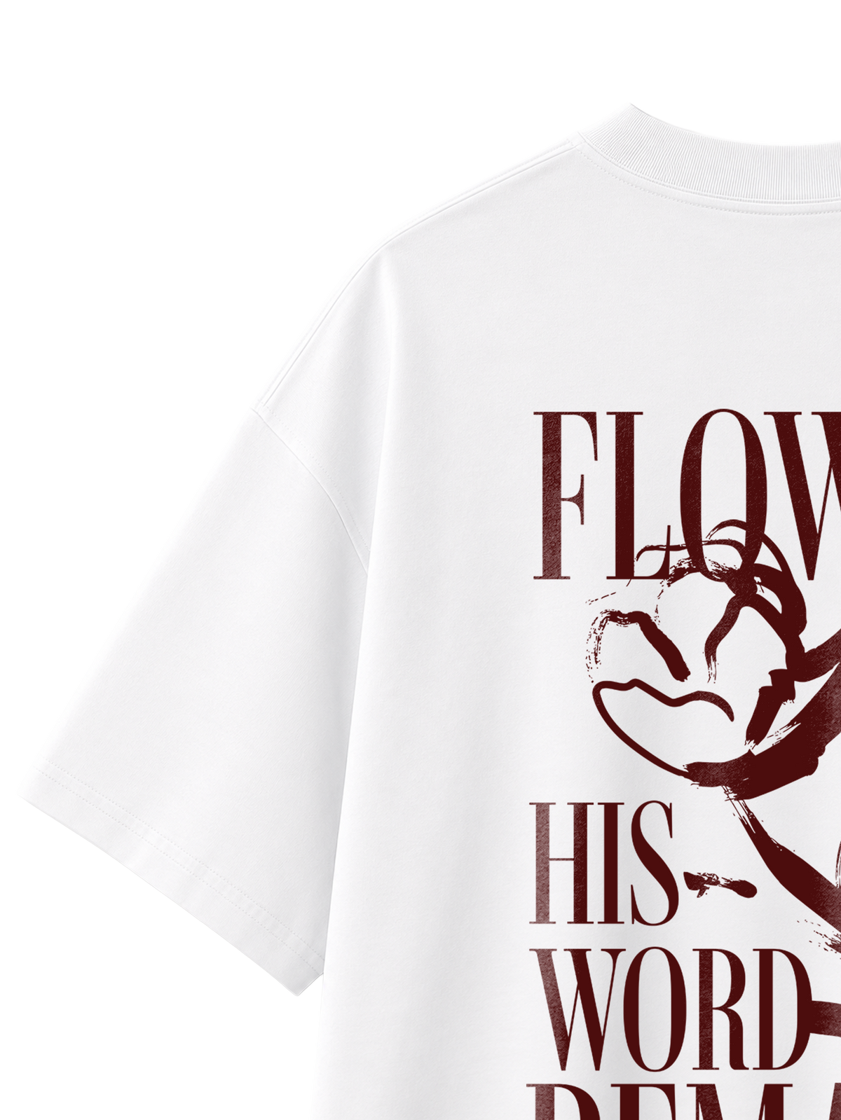 OVERSIZED T SHIRT HIS WORD REMAINS - blaster-white-back-close-2.png - 3