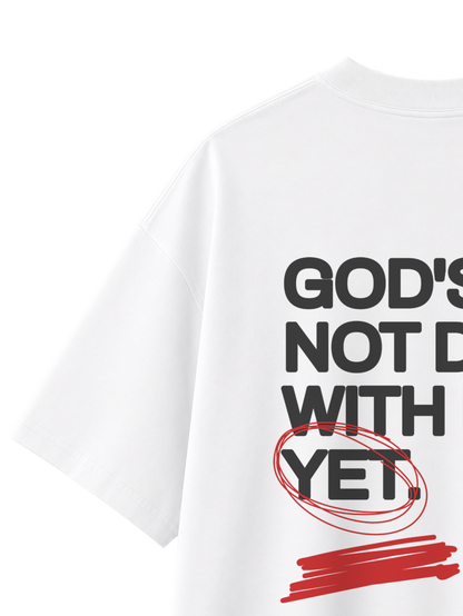 OVERSIZED T SHIRT GODS NOT DONE - blaster-white-back-close-2.png - 3