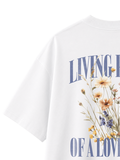 OVERSIZED T-SHIRT LIVING PROOF OF A LOVING GOD - blaster-white-back-close-2.png - 3