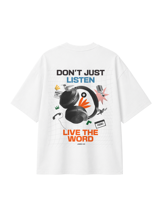 OVERSIZED T SHIRT LIVE THE WORD - blaster-white-back.png - 1