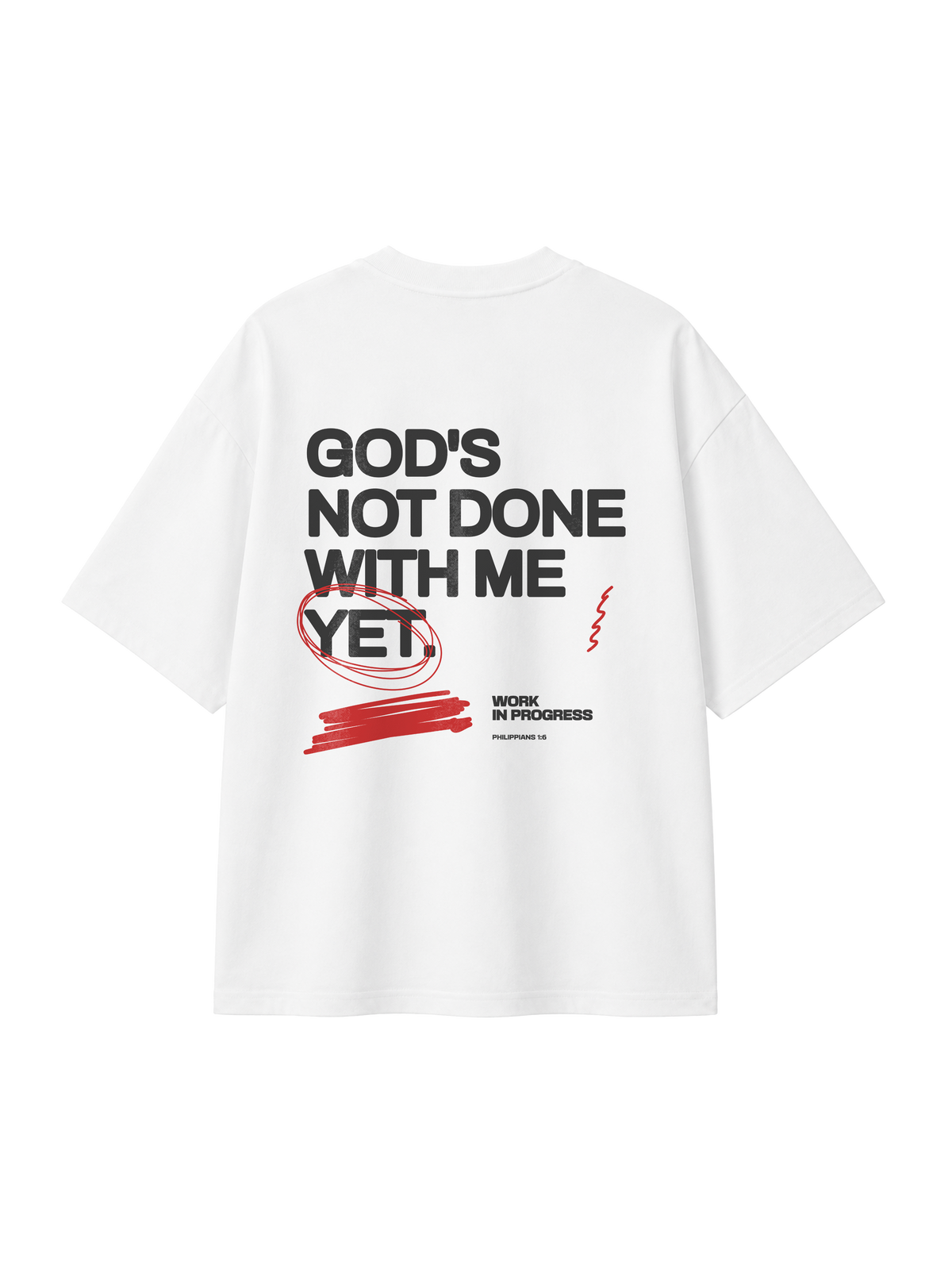 OVERSIZED T SHIRT GODS NOT DONE - blaster-white-back.png - 1
