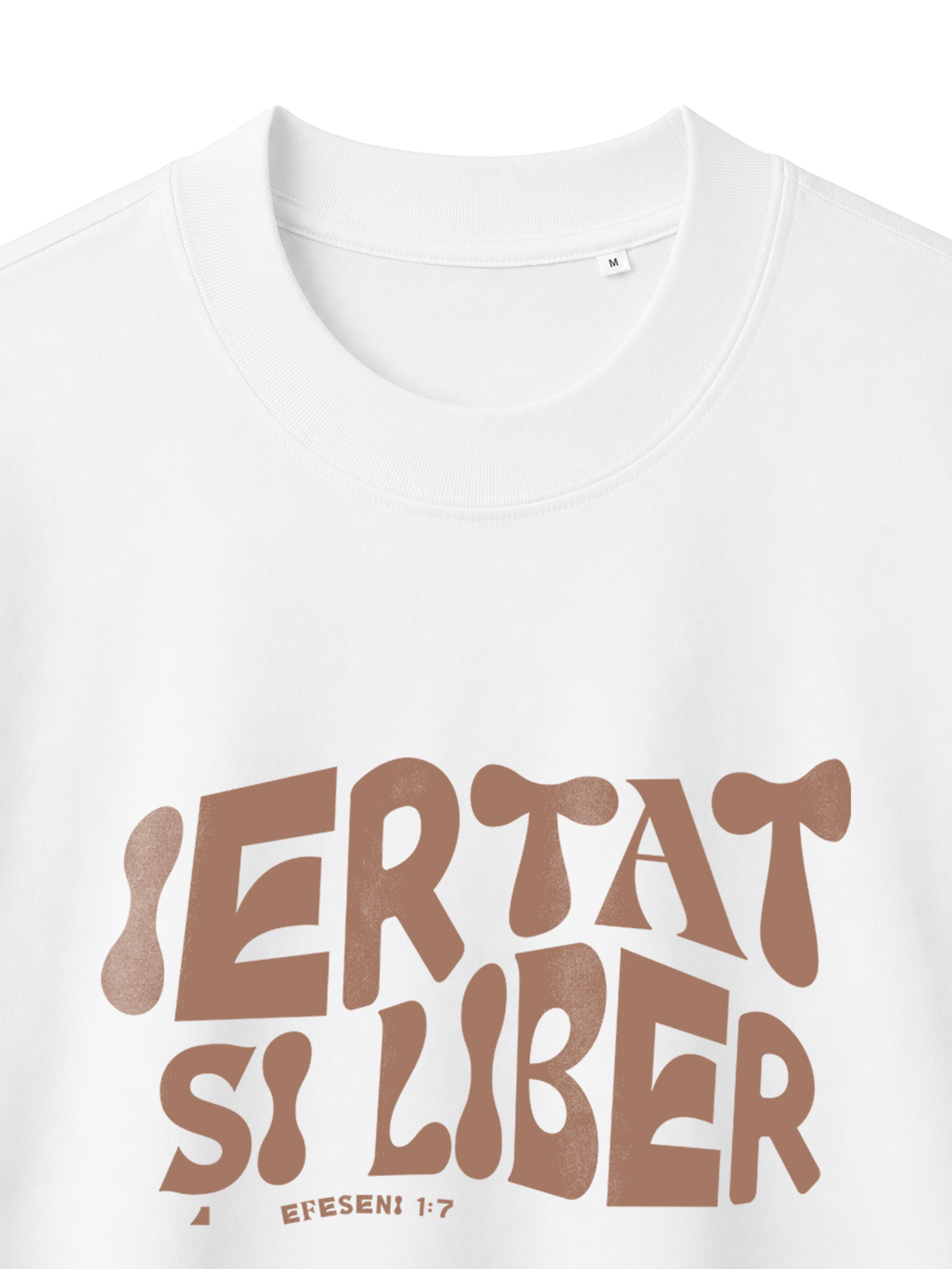 OVERSIZED T-SHIRT IERTAT SI LIBER - blaster-white-front-close-1.png - 2