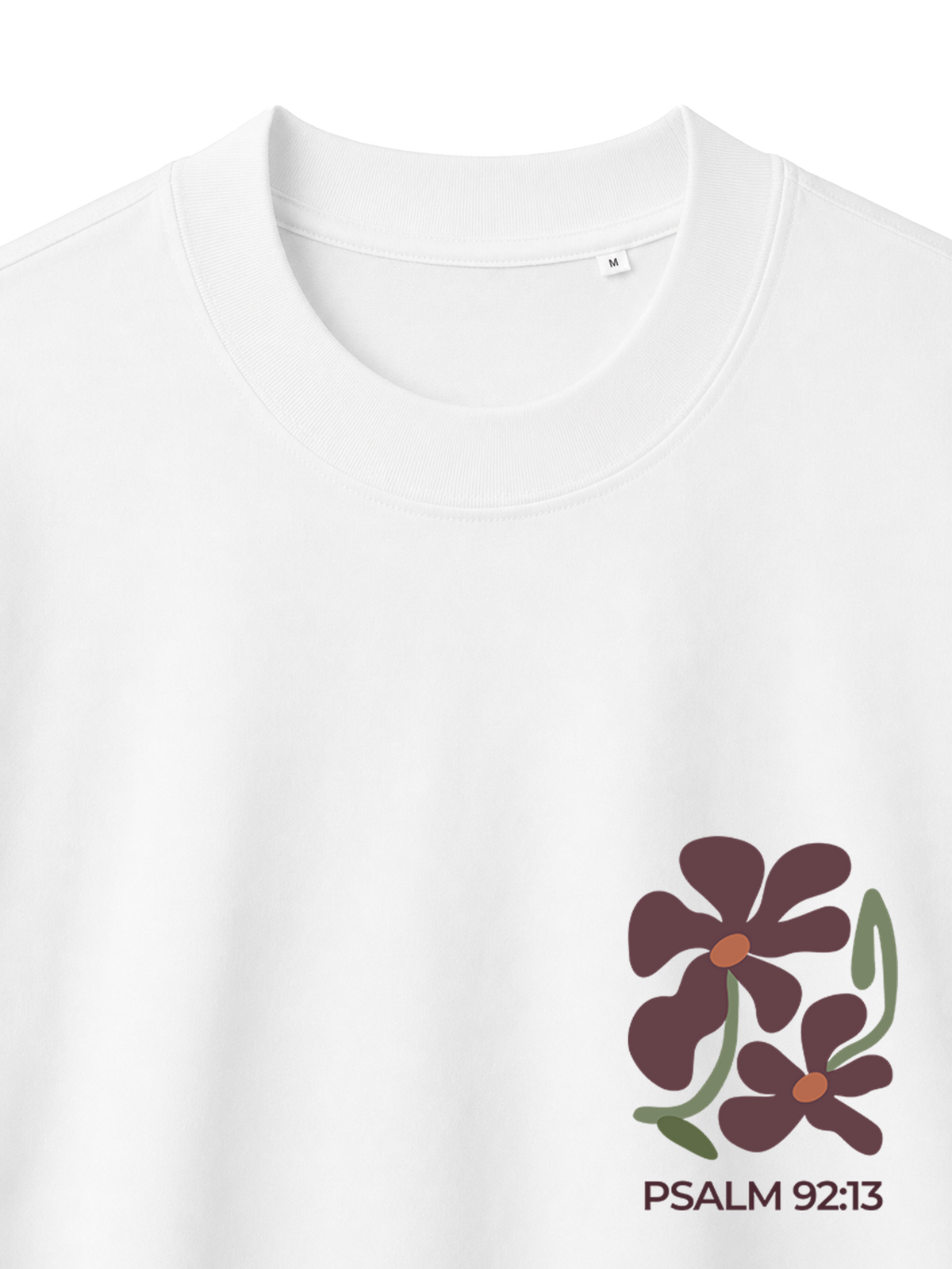 OVERSIZED T SHIRT FAITH IN FULL BLOOM - blaster-white-front-close-1.png - 5