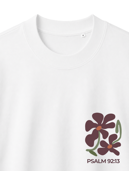 OVERSIZED T SHIRT FAITH IN FULL BLOOM - blaster-white-front-close-1.png - 5