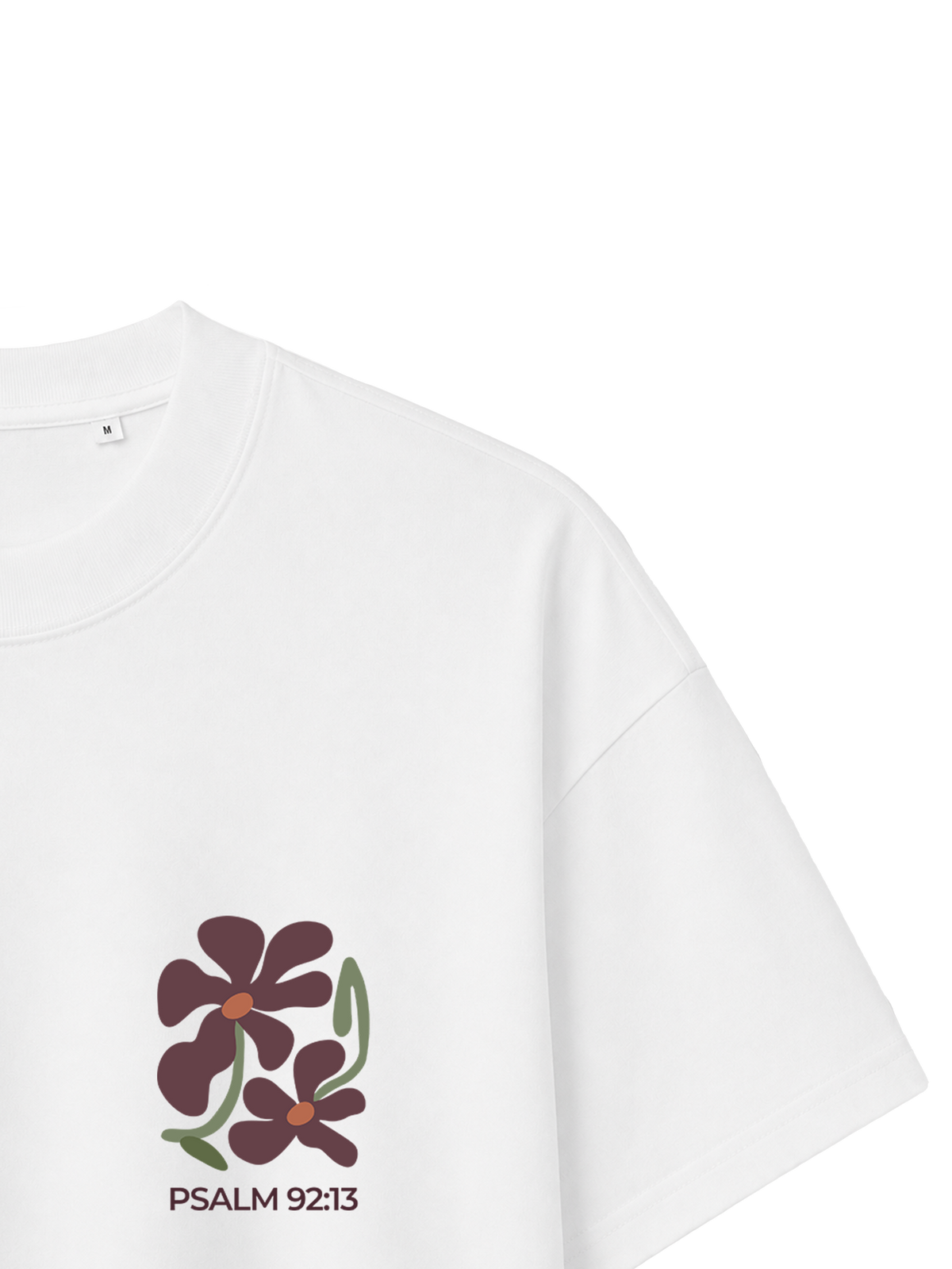 OVERSIZED T SHIRT FAITH IN FULL BLOOM - blaster-white-front-close-3.png - 6