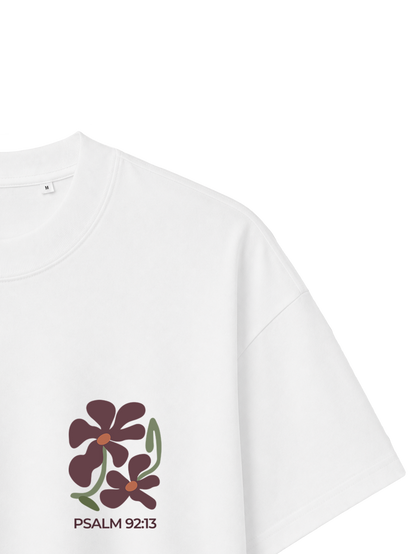 OVERSIZED T SHIRT FAITH IN FULL BLOOM - blaster-white-front-close-3.png - 6