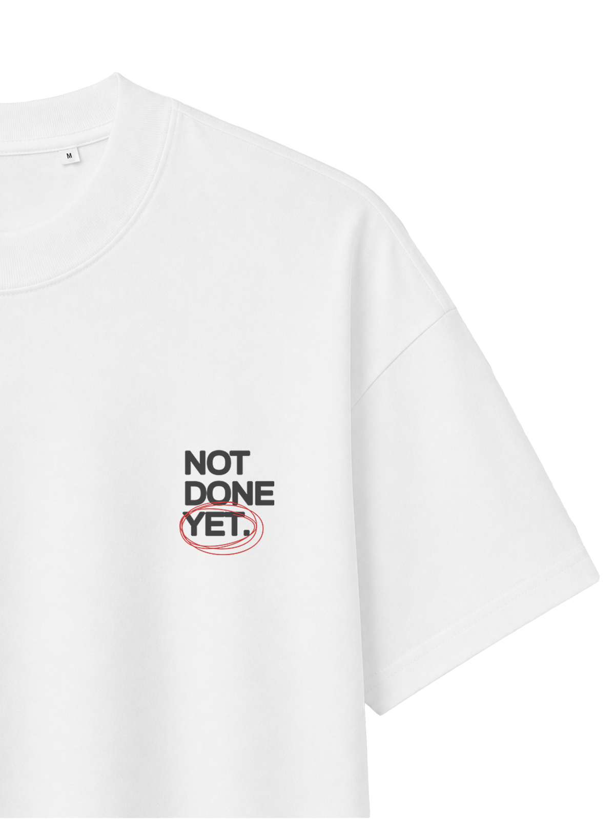 OVERSIZED T SHIRT GODS NOT DONE - blaster-white-front-close-3.png - 5