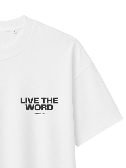 OVERSIZED T SHIRT LIVE THE WORD - blaster-white-front-close-3.png - 5