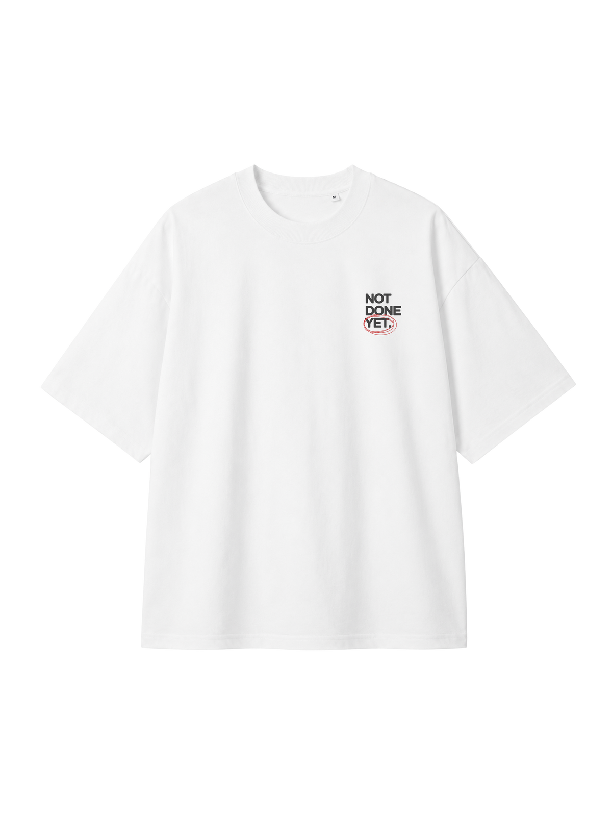 OVERSIZED T SHIRT GODS NOT DONE - blaster-white-front.png - 4