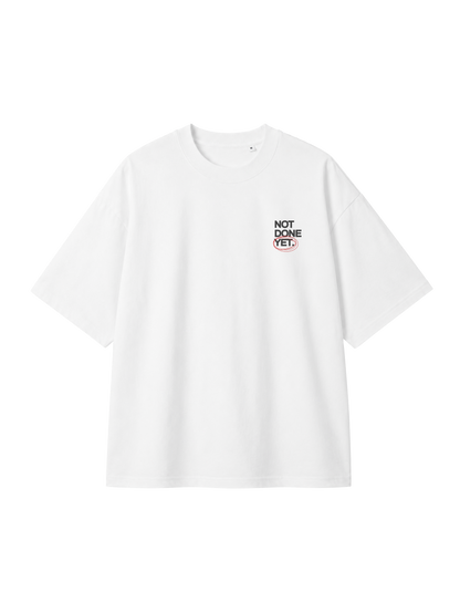 OVERSIZED T SHIRT GODS NOT DONE - blaster-white-front.png - 4