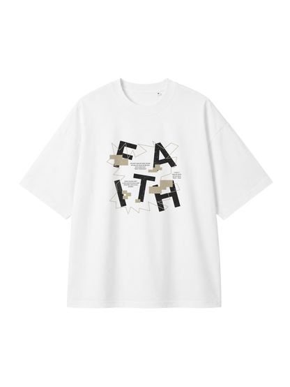 OVERSIZED T SHIRT FAITH - blaster-white-front.png - 1