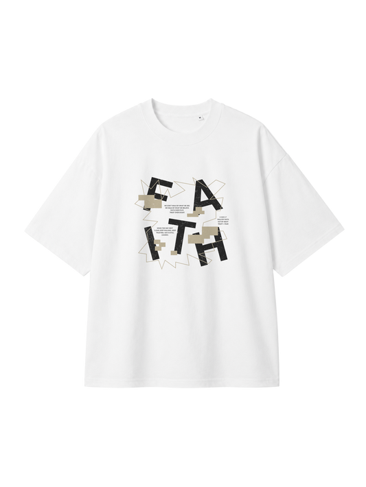 OVERSIZED T SHIRT FAITH - blaster-white-front.png - 1