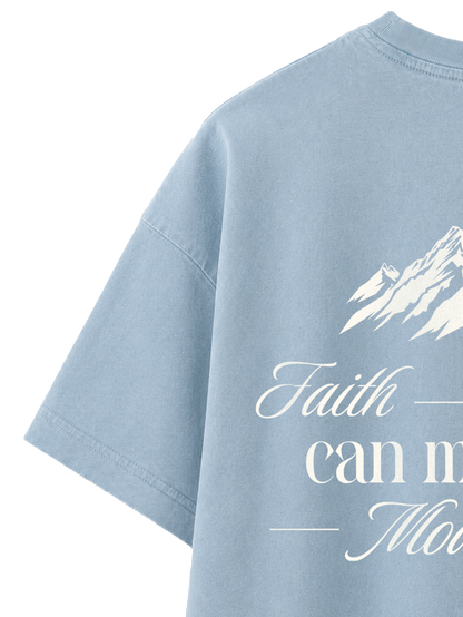 VINTAGE RELAXED FIT T-SHIRT FAITH CAN MOVE MOUNTAINS - blue-stone-back-close-1.png - 7