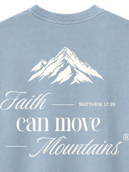 VINTAGE RELAXED FIT T-SHIRT FAITH CAN MOVE MOUNTAINS - blue-stone-back-close-2.png - 6
