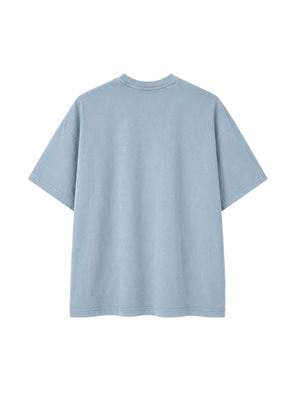 VINTAGE RELAXED FIT T-SHIRT IERTAT SI LIBER - blue-stone-back.png - 6