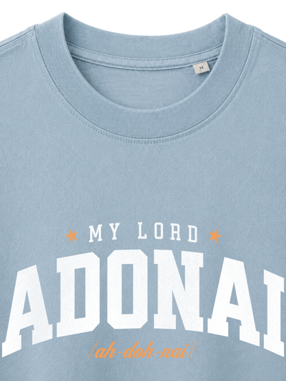 VINTAGE RELAXED FIT T-SHIRT ADONAI - blue-stone-front-close-1.png - 6
