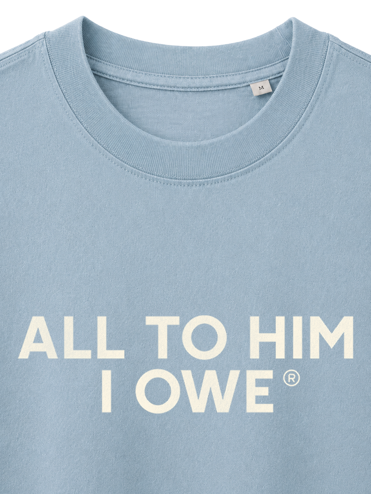 VINTAGE RELAXED FIT T-SHIRT ALL TO HIM I OWE - blue-stone-front-close-1.png - 6