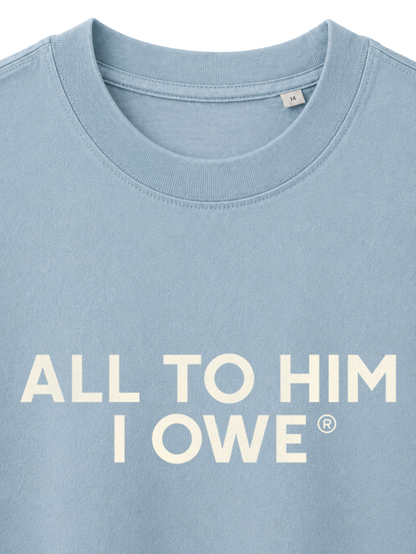 VINTAGE RELAXED FIT T-SHIRT ALL TO HIM I OWE - blue-stone-front-close-1.png - 6
