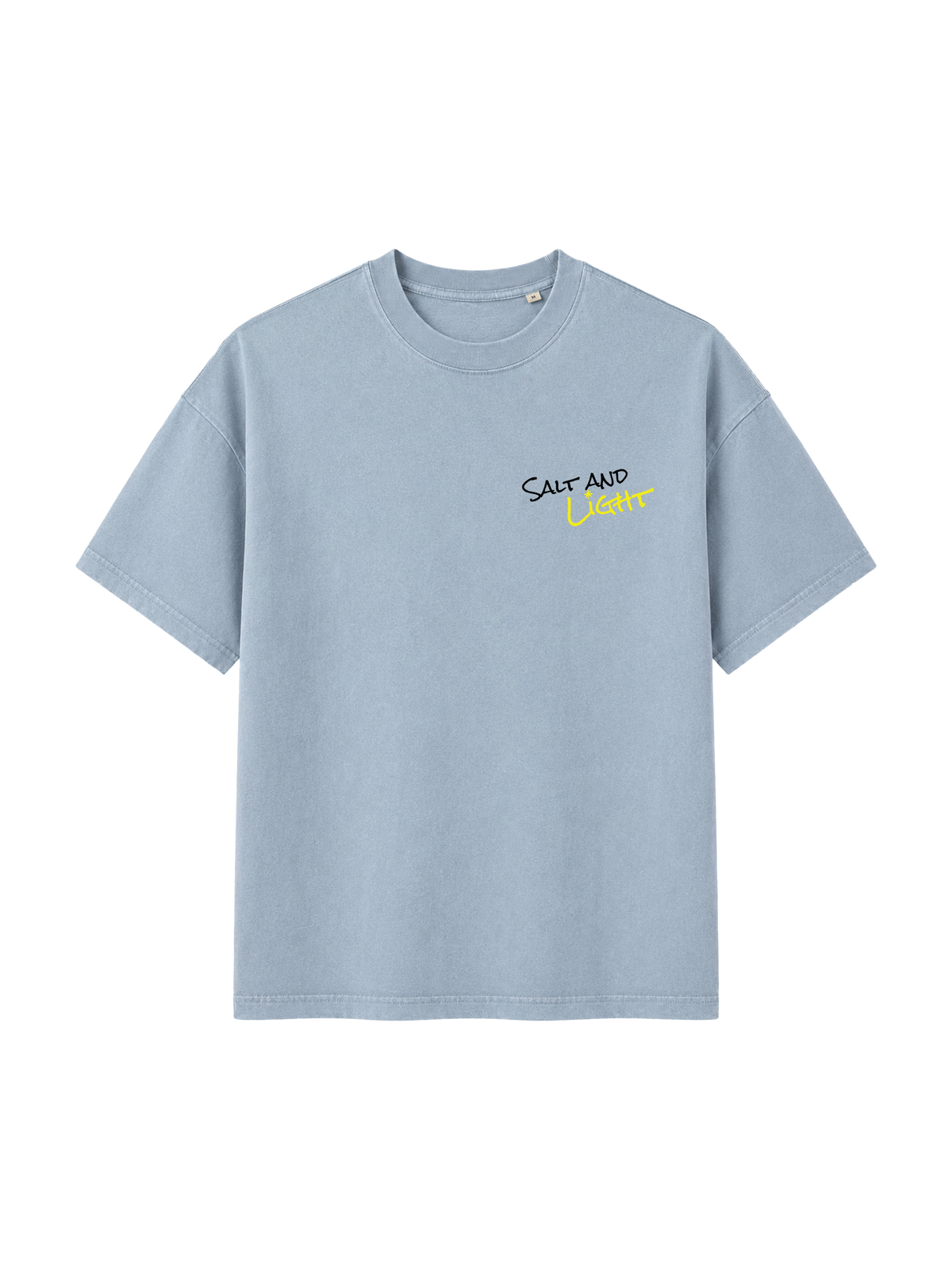 VINTAGE RELAXED FIT T-SHIRT SALT AND LIGHT - blue-stone-front.png - 3