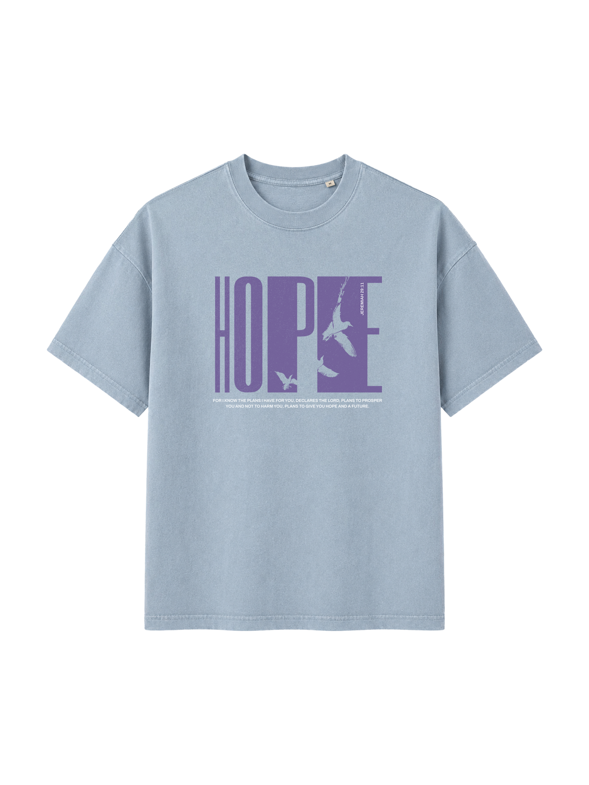 VINTAGE RELAXED FIT T-SHIRT HOPE - blue-stone-front.png - 5