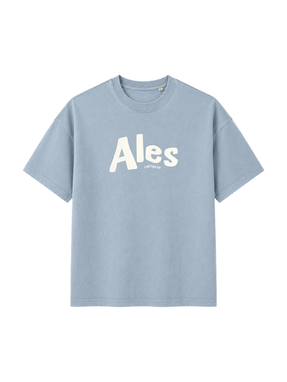 VINTAGE RELAXED FIT T-SHIRT ALES - blue-stone-front.png - 5