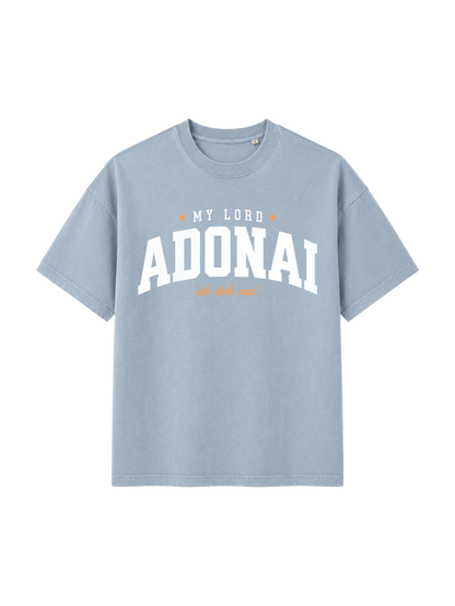 VINTAGE RELAXED FIT T-SHIRT ADONAI - blue-stone-front.png - 5