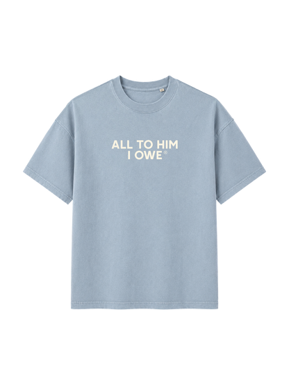 VINTAGE RELAXED FIT T-SHIRT ALL TO HIM I OWE - blue-stone-front.png - 5