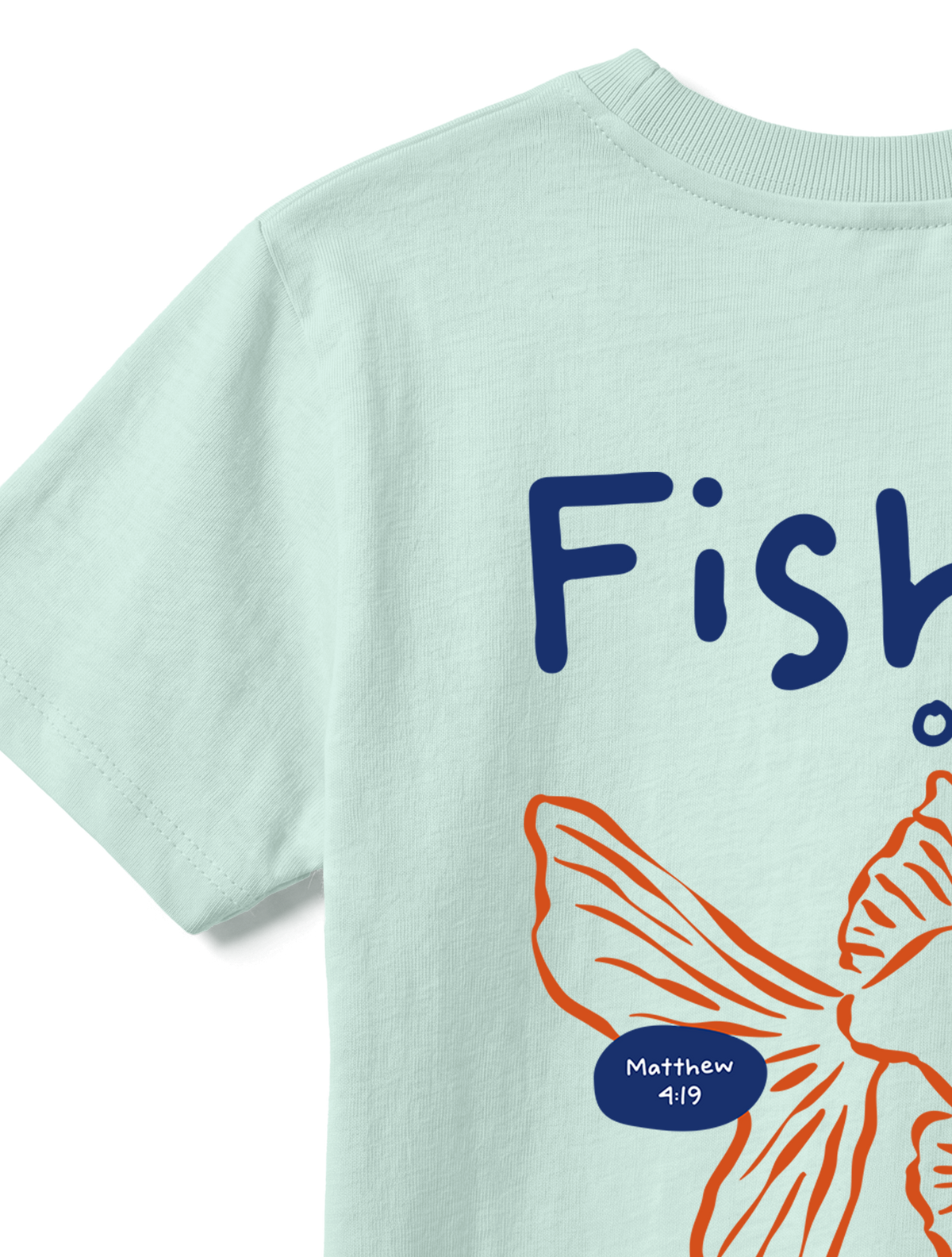 KIDS REGULAR FIT T-SHIRT FISHER OF MEN - caribbean-blue-back-close-1.png - 8