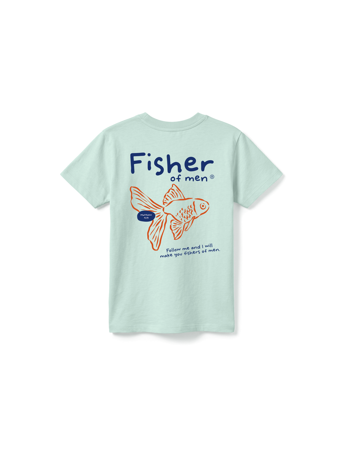 KIDS REGULAR FIT T-SHIRT FISHER OF MEN - caribbean-blue-back.png - 7