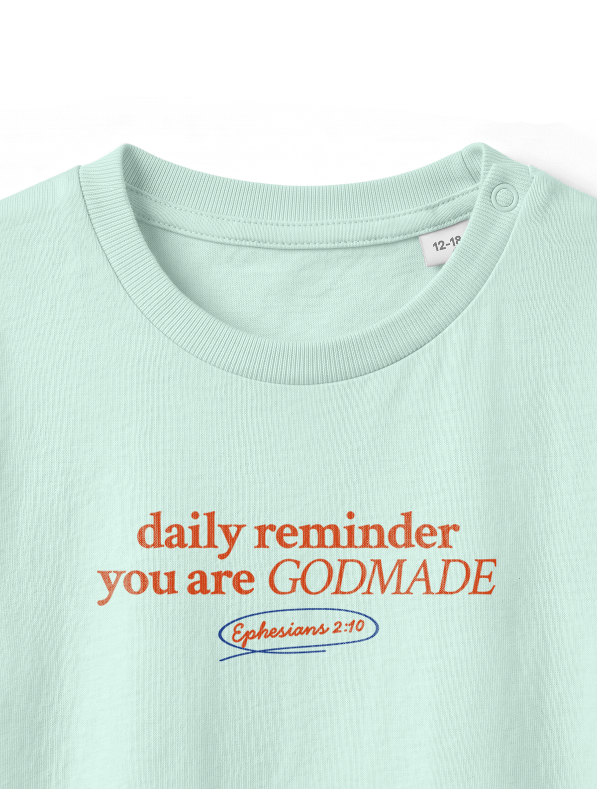 BABY REGULAR FIT T-SHIRT GODMADE - caribbean-blue-front-close-1.png - 8
