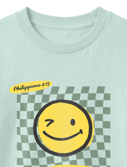 KIDS REGULAR FIT T-SHIRT I CAN DO ALL THINGS THROUGH CHRIST BOY - caribbean-blue-front-close-1.png - 5