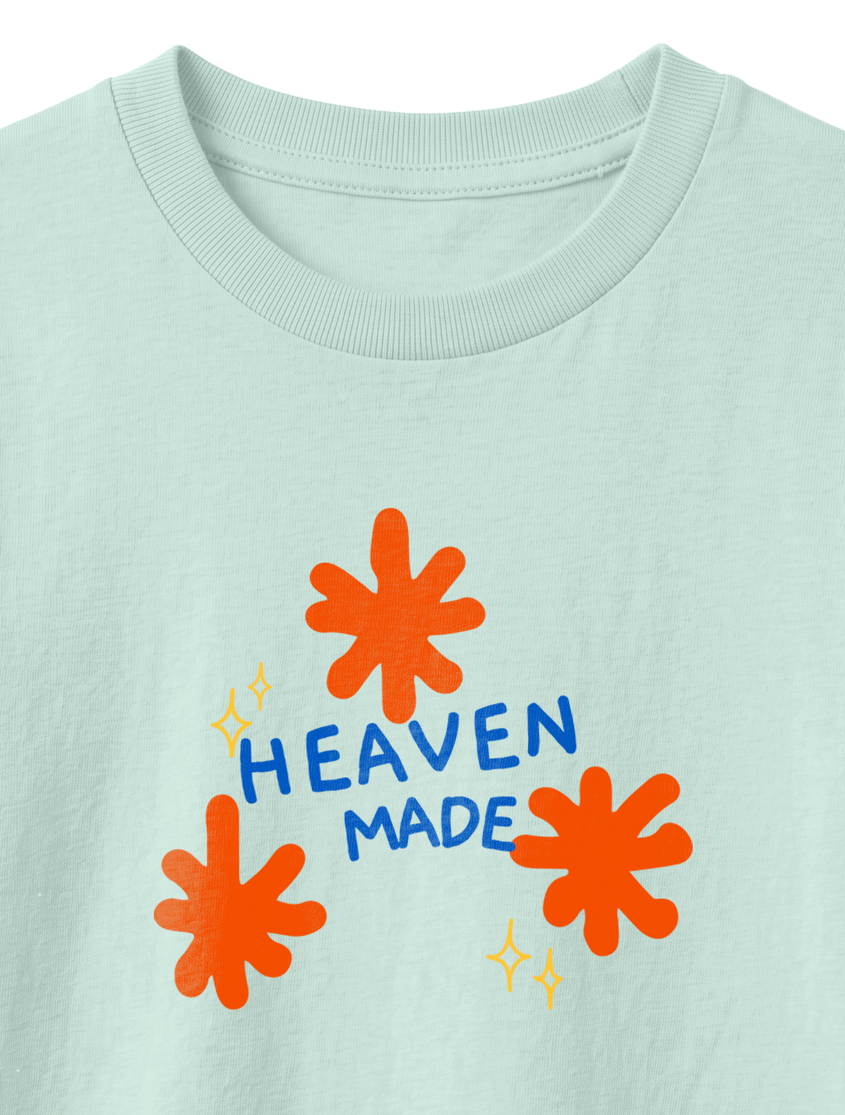 KIDS REGULAR FIT T-SHIRT HEAVEN MADE - caribbean-blue-front-close-1.png - 7