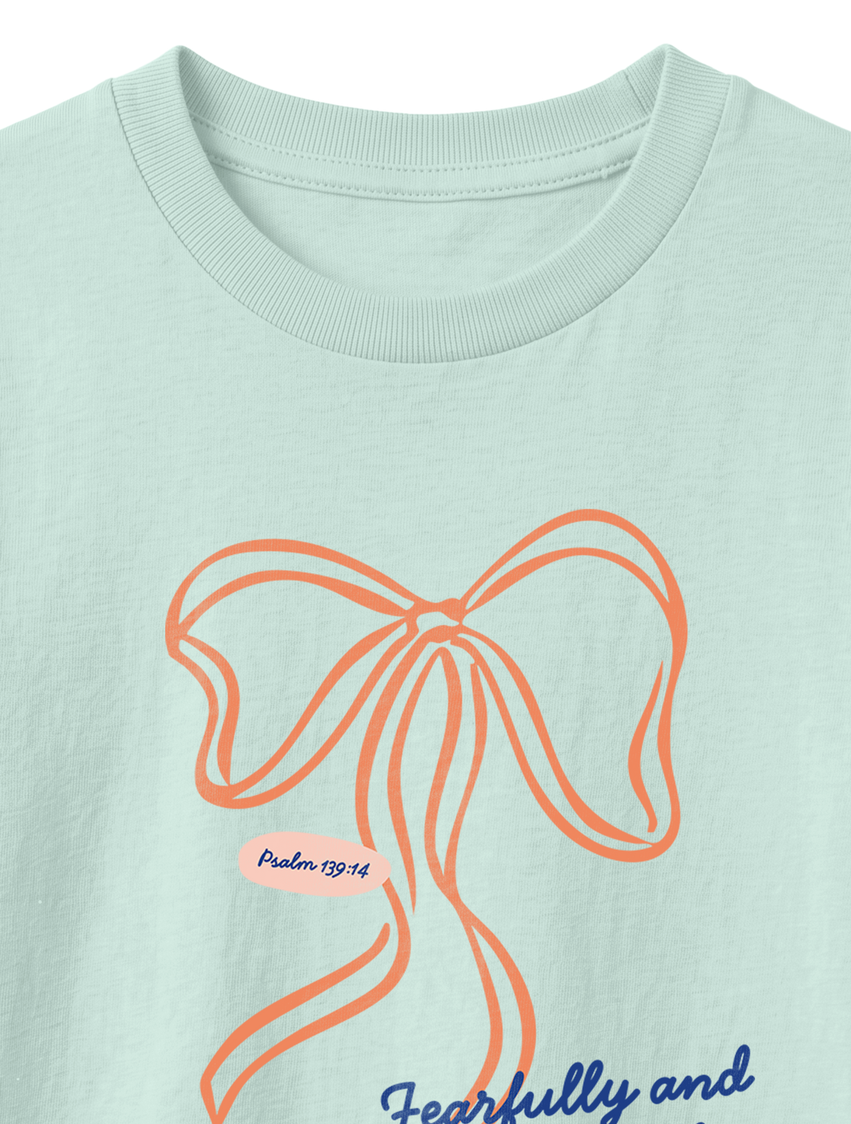 KIDS REGULAR FIT T-SHIRT FEARFULLY AND WONDERFULLY MADE - caribbean-blue-front-close-1.png - 8