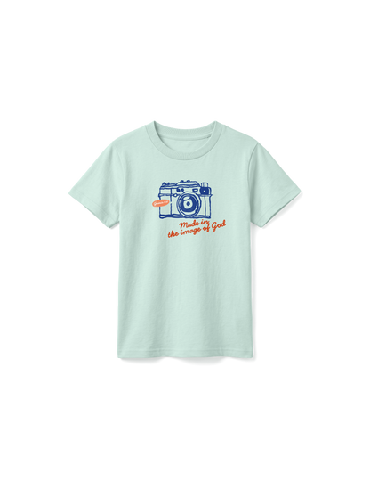 KIDS REGULAR FIT T-SHIRT MADE IN THE IMAGE OF GOD - caribbean-blue-front.png - 6