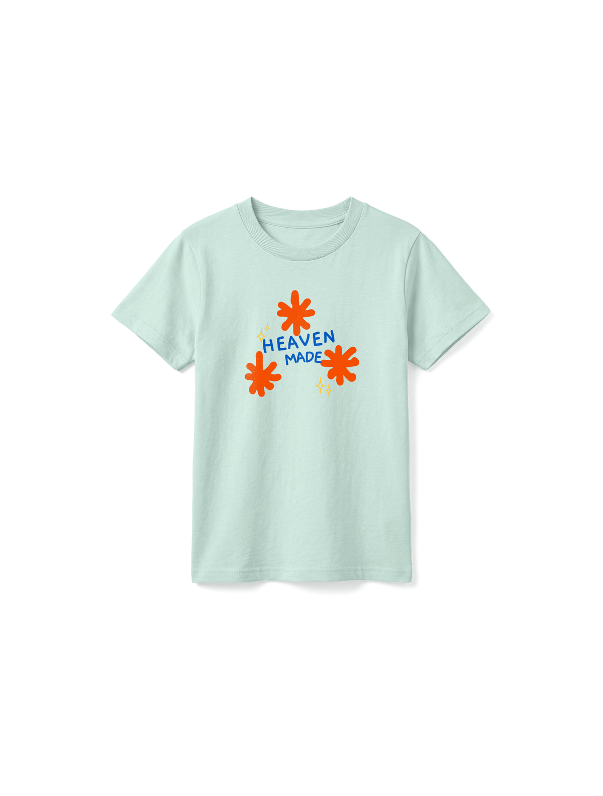 KIDS REGULAR FIT T-SHIRT HEAVEN MADE - caribbean-blue-front.png - 6