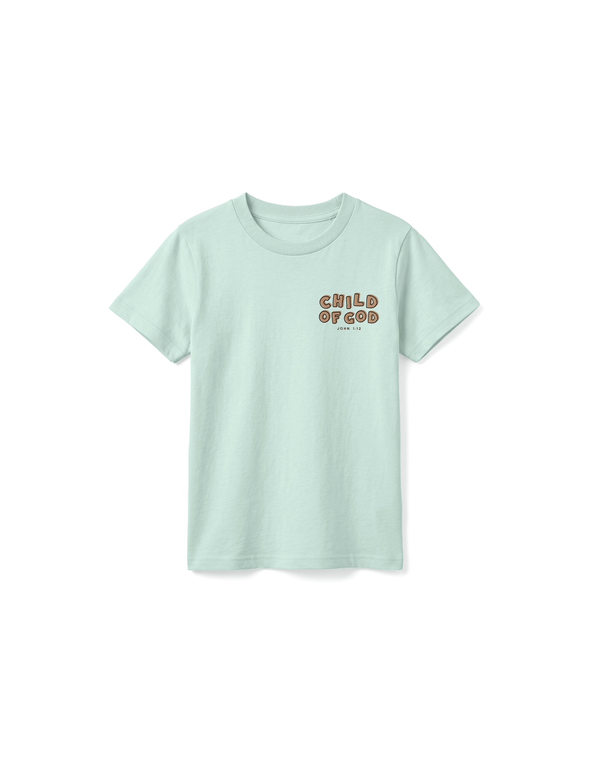KIDS REGULAR FIT T-SHIRT CHILD OF GOD - caribbean-blue-front.png - 7