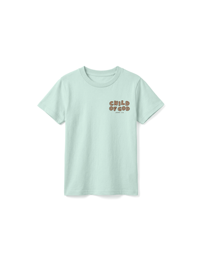 KIDS REGULAR FIT T-SHIRT CHILD OF GOD - caribbean-blue-front.png - 7