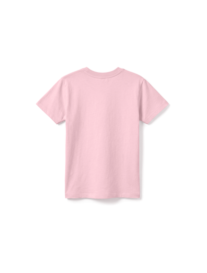 KIDS REGULAR FIT T-SHIRT SCOOP INTO GODS GOODNESS COLORFUL - cotton-pink-back.png - 6
